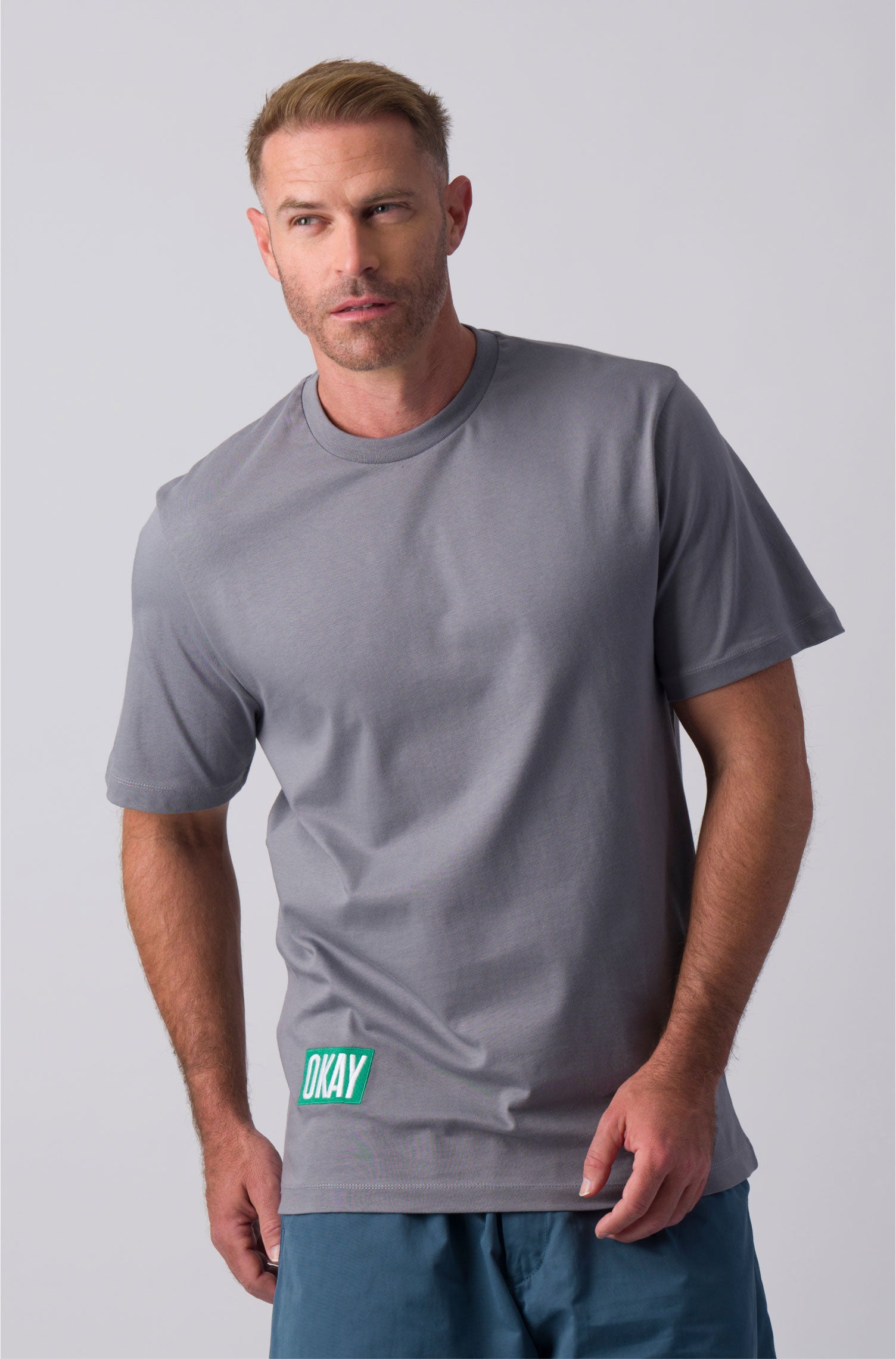 Grey Slogan Tee